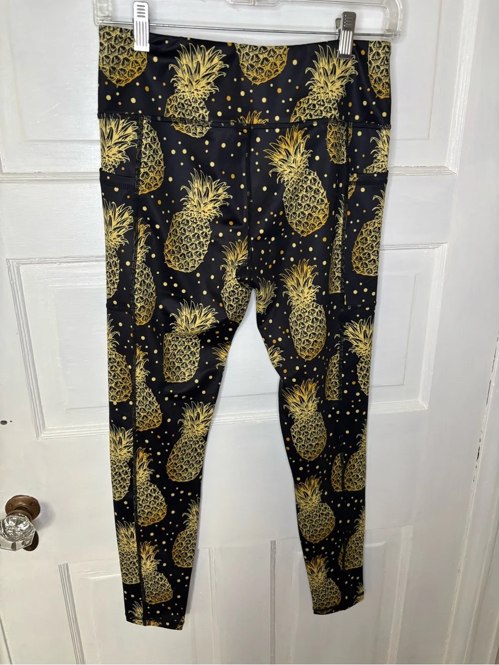 Constantly Varied Gear Women's Leggings - Black with Gold Pineapples